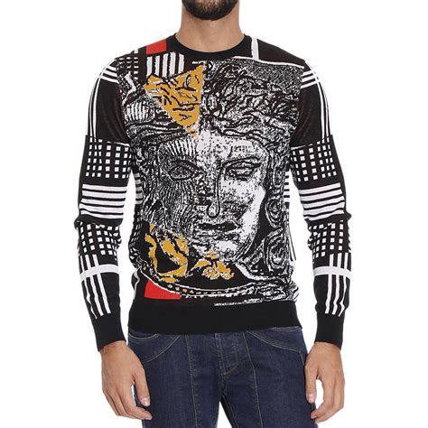 black versace jumper men's|farfetch versace jumpers.